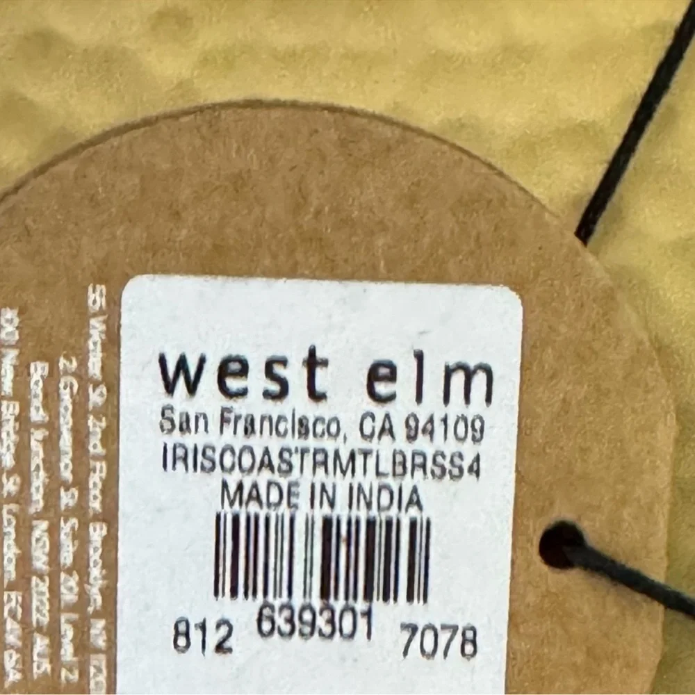 West Elm Gold Hammered Coasters set of 4